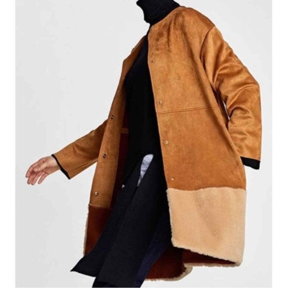 Zara light Faux Suede jacket - Picture 2 of 8